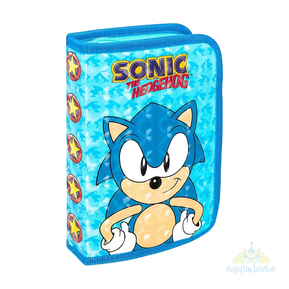 Sonic a sündisznó téglalap formájú  tolltartó - Sonic ceruzatartó