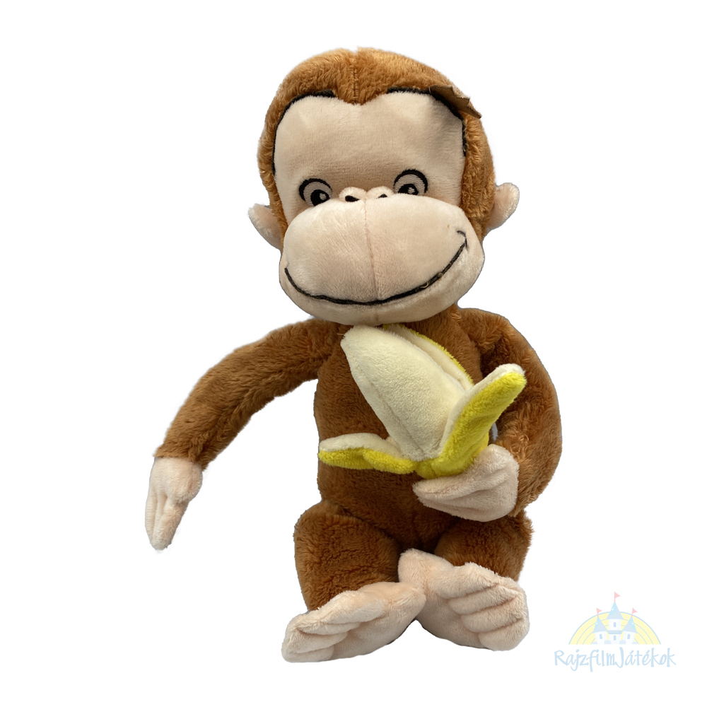 Bajkeverő majom George plüssfigura 28 cm 