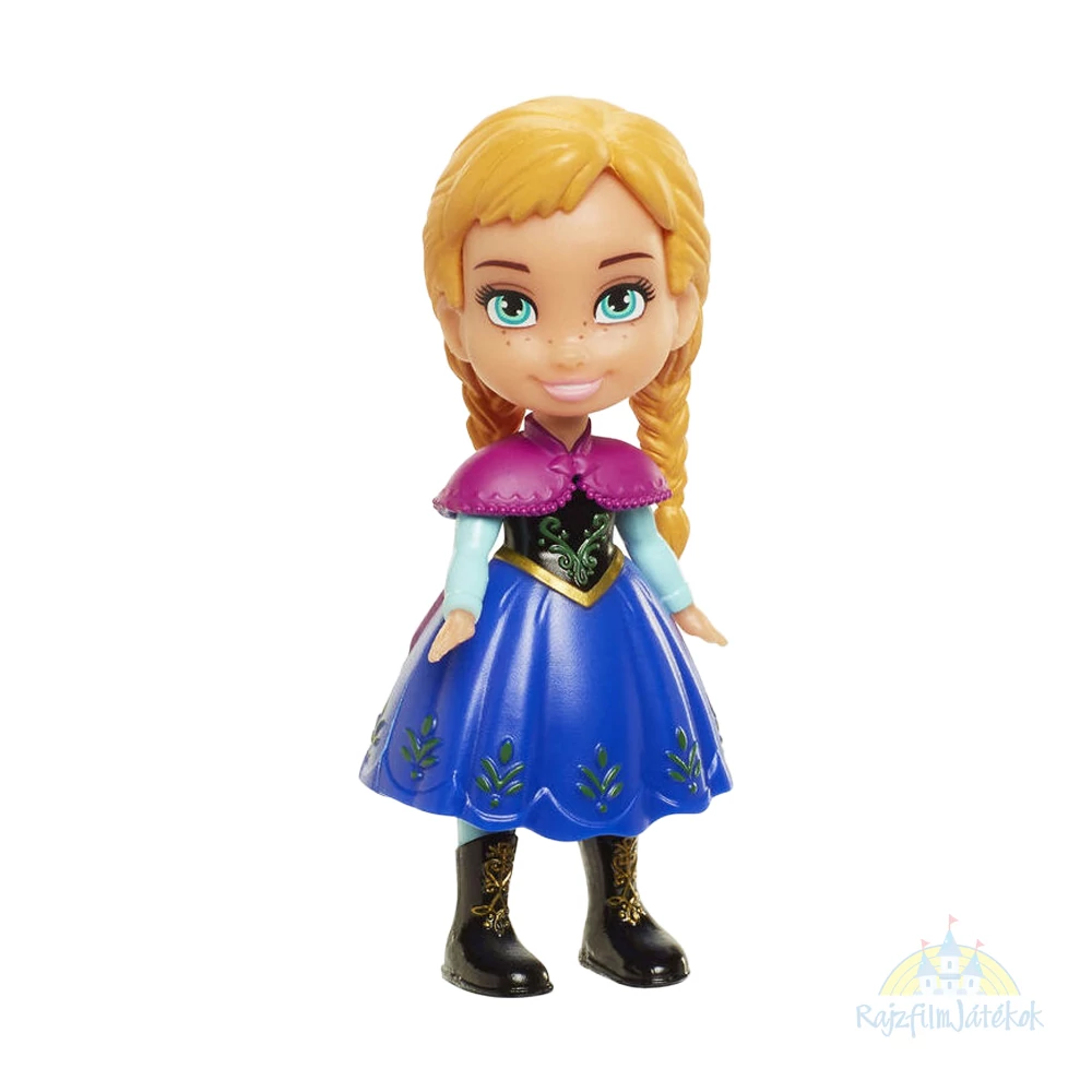 Jégvarázs Anna Disney pici figura mozgatható végtagokkal 7 cm - Anna fonott hajjal