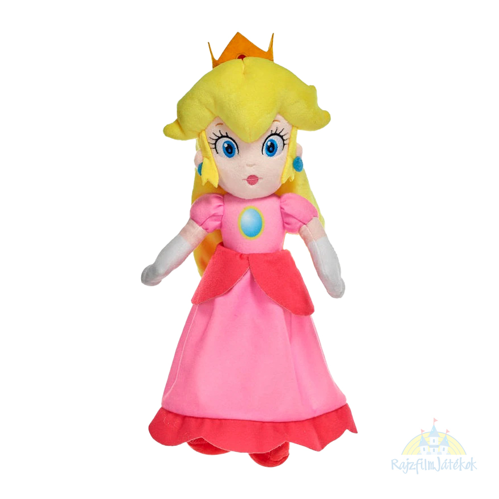 Super Mario Peach hercegnő plüssfigura 30 cm - Peach Princess plüss