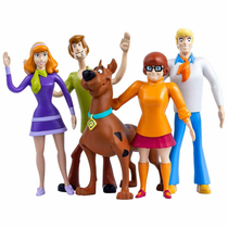 Scooby-Doo eredeti, mesebeli gumírozott prémium figura szett díszdobozban