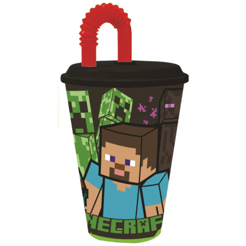 Minecraft műanyag szívószálas pohár