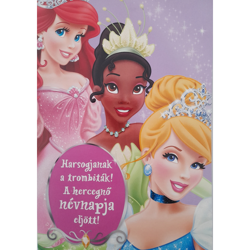 Képeslap - Disney hercegnők Boldog névnapot!