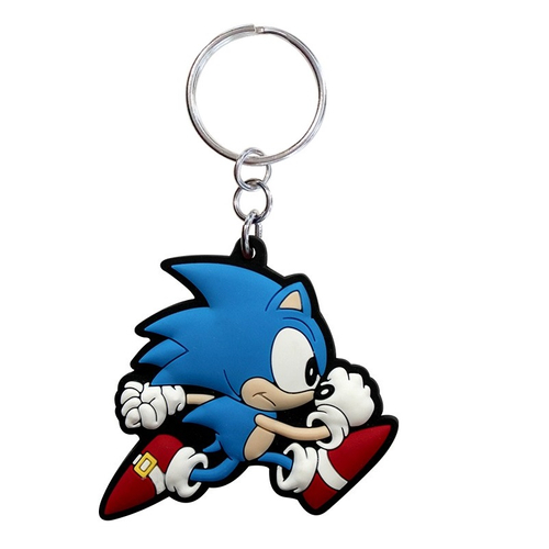 Sonic gumírozott lapos kulcstartó