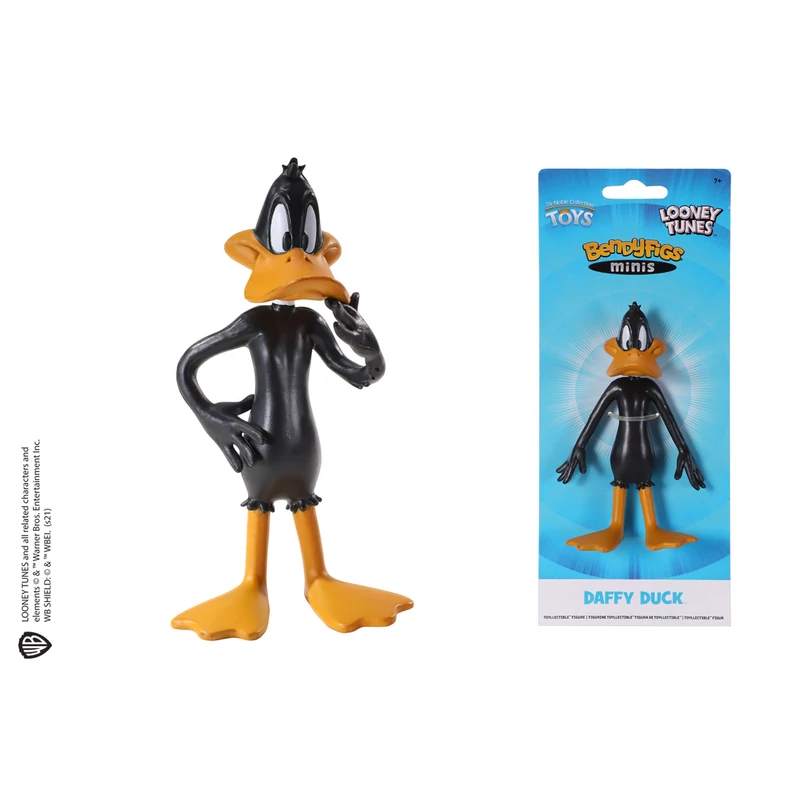 Duffy Duck 11,5 cm gumírozott figura - Looney Tunes Duffy Kacsa