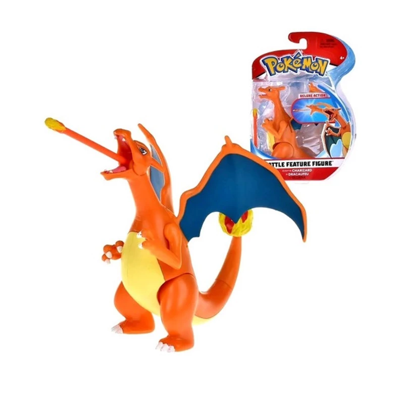 Pokémon Charizard mozgatható 10 cm-es figura kiegészítővel - Charizard mozgatható műanyag figura