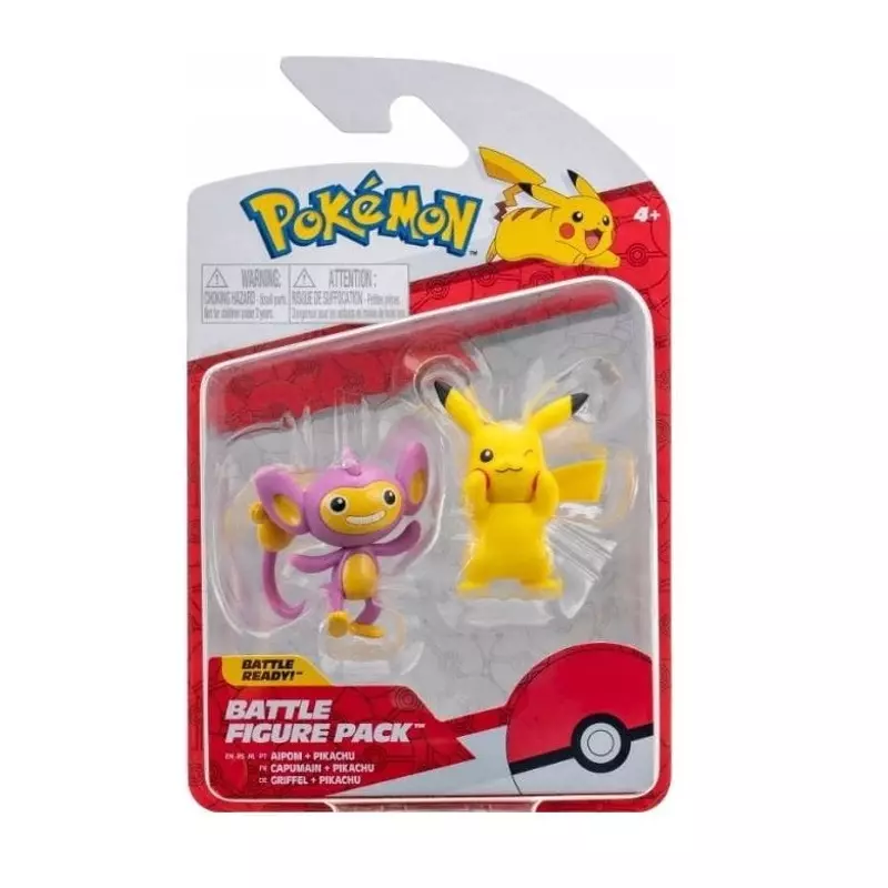 Pokemon Pikachu és Aipom figura 5 cm