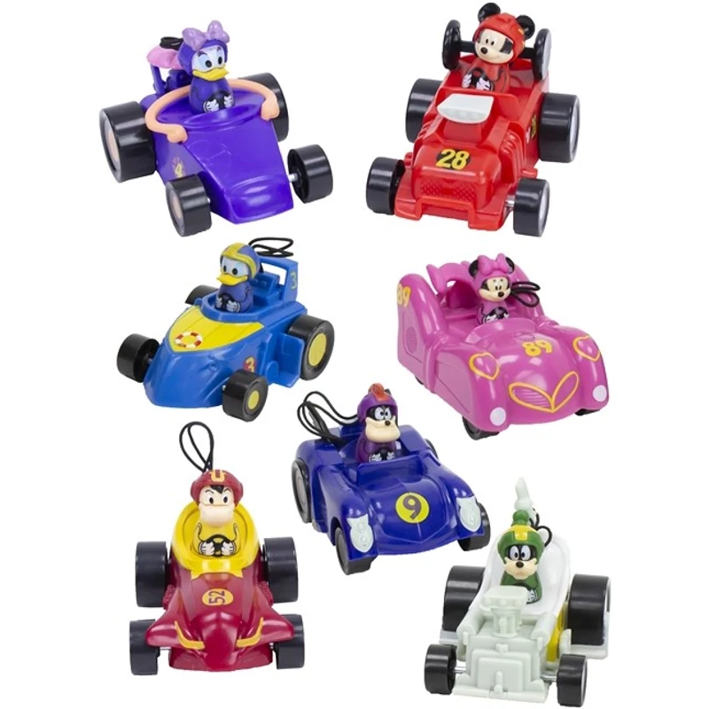 Felhúzhatós Disney műanyag kisautó Disney figurával - többféle - 1 db