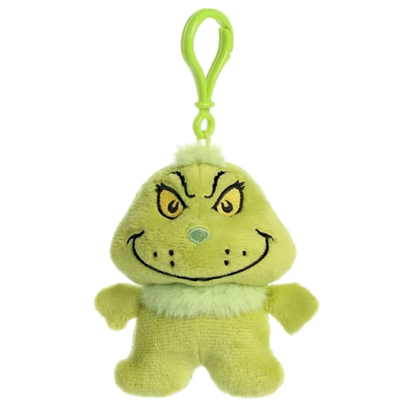Grincs plüss kulcstartó 10 cm - Grinch akasztós kis plüssfigura