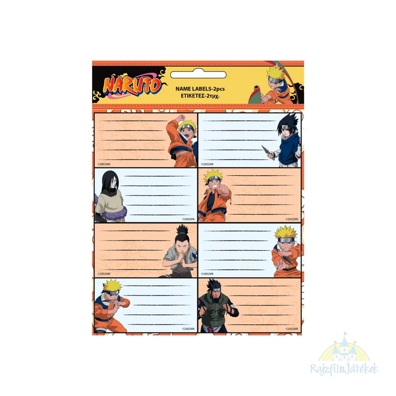 Naruto füzetcímke 16 db