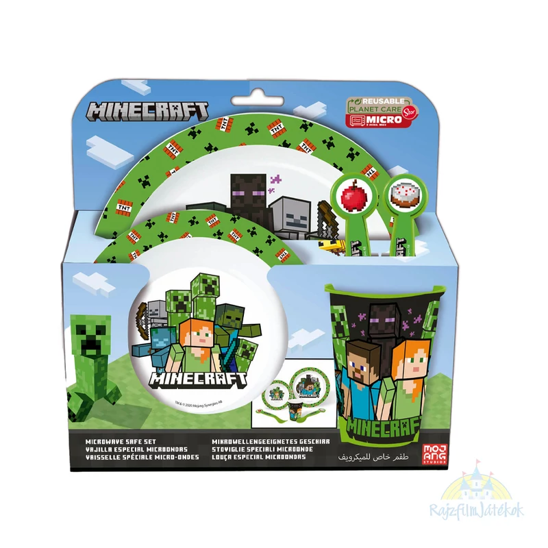 Minecraft étkészlet 5 db