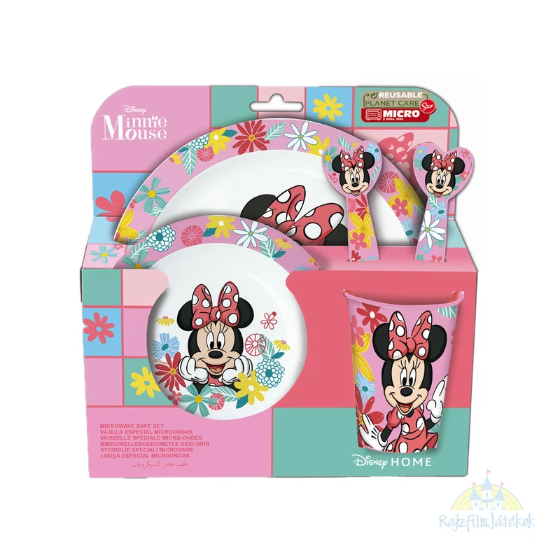 Minnie egér étkészlet - 5  db-os