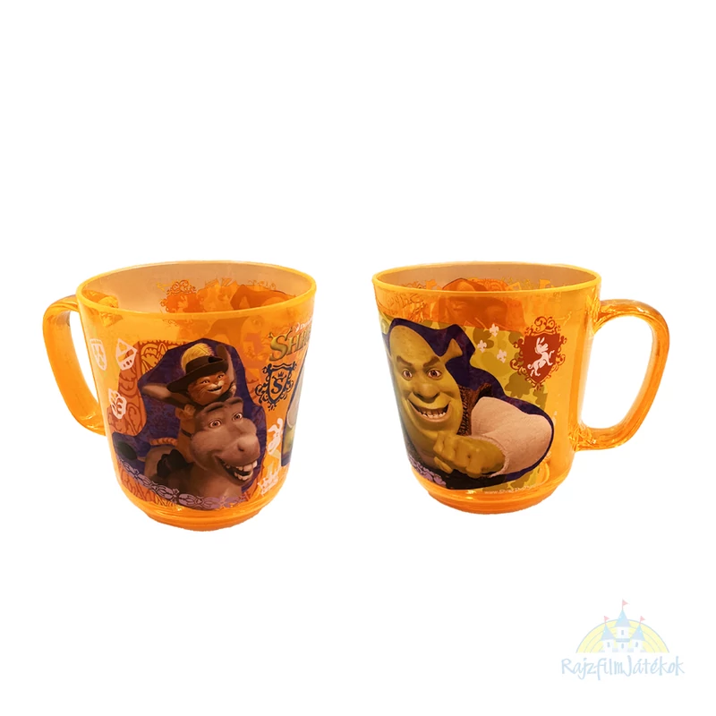 Shrek átlátszó bögre - műanyag