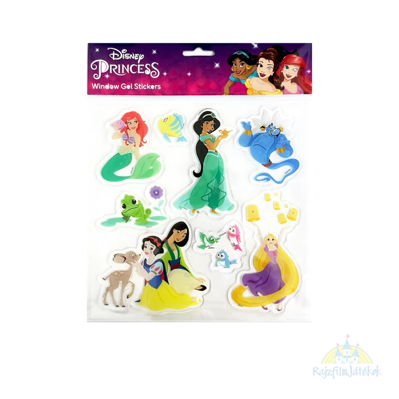 Disney hercegnős ablakmatrica - zselés