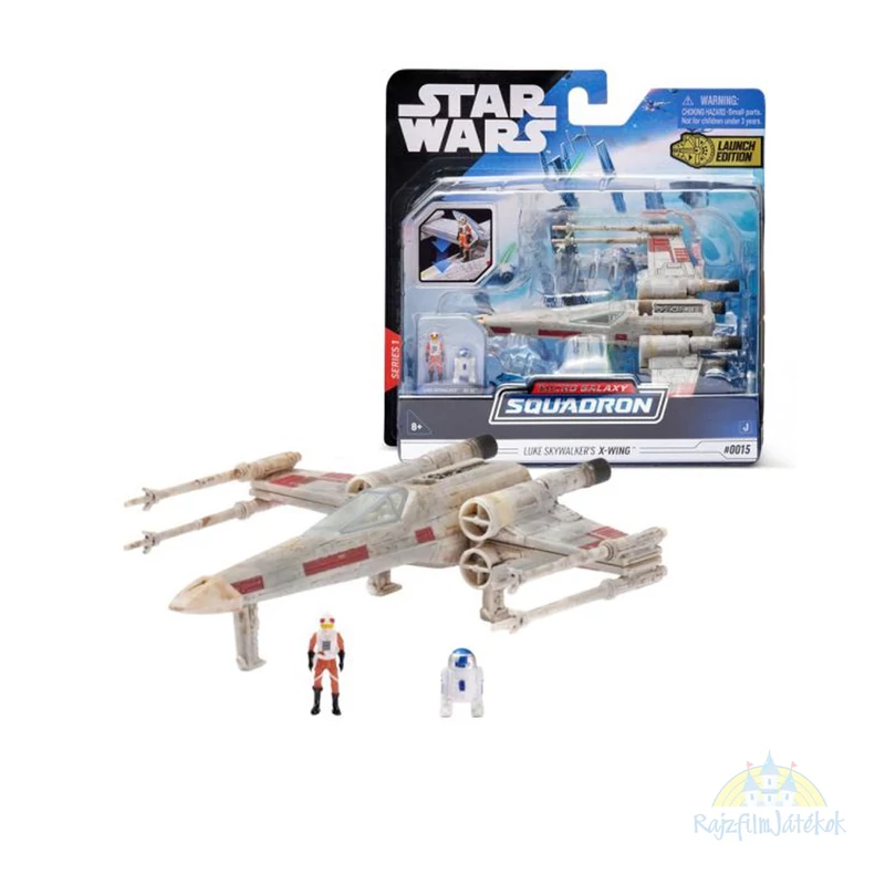 Star Wars X-Wing űrhajó Luke Skywalker és R2-D2 figurákkal