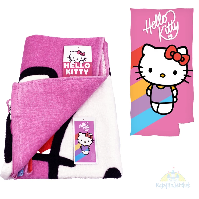 Hello Kitty puha pamut törölköző - Hello Kitty fürdőlepedő