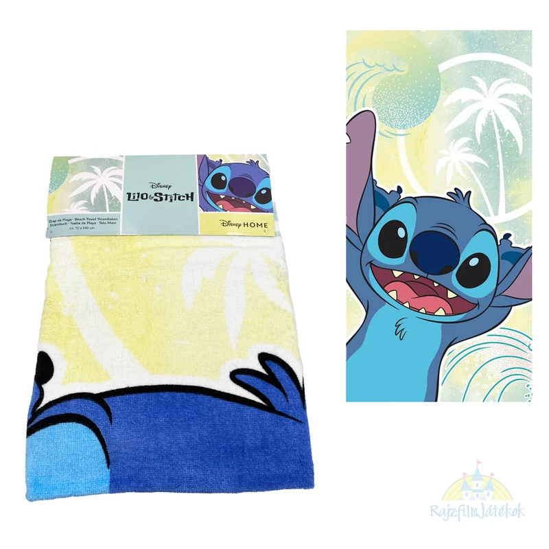 Lilo és Stitch nagy Disney pamut törölköző - Stitch fürdőlepedő