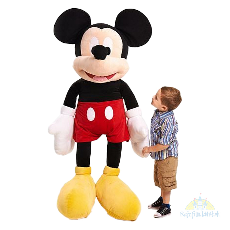 Gigantikus, ember nagyságú Mickey egér plüssfigura 