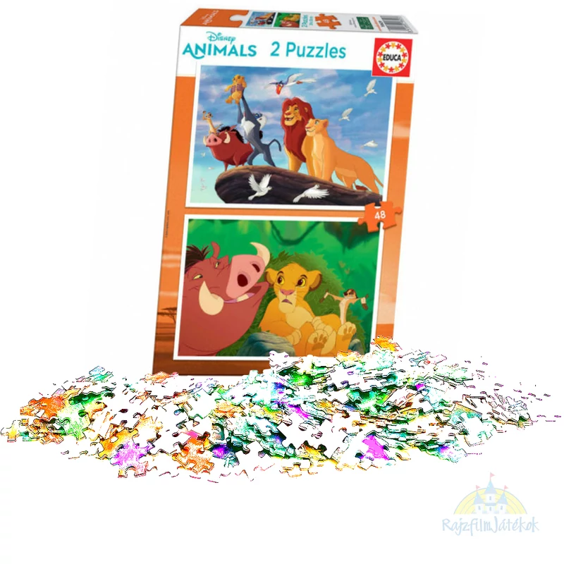 Oroszlánkirály puzzle 2in1 - 48 db