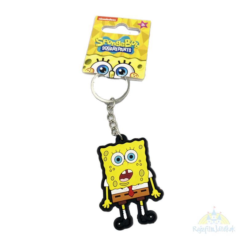 SpongyaBob lapos gumi kulcstartó - SpongyaBob kulcsatartó