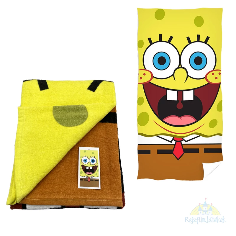 SpongyaBob mosolygós törölköző - SpongyaBob fürdőlepedő