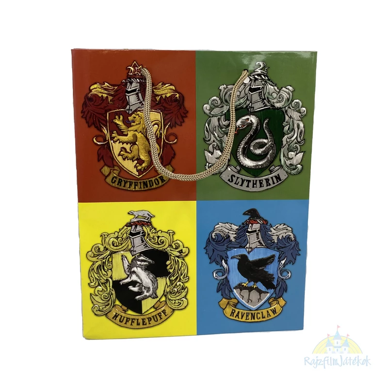 Harry Potter ajándéktasak a házak címerével - közepes