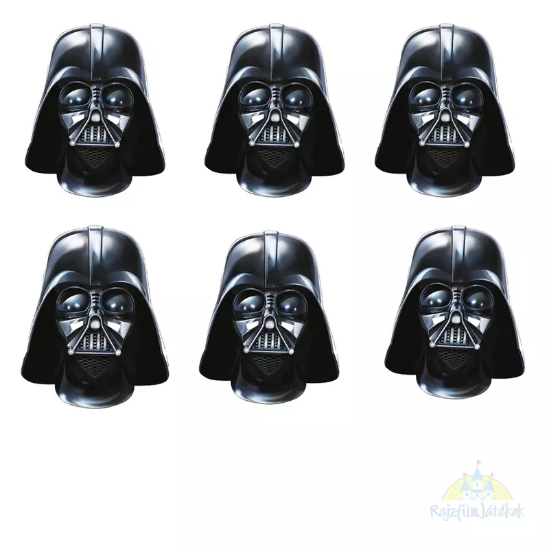 Star Wars Darth Vader maszk 6 db - papír