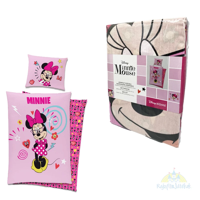 Minnie egér ágyneműhuzat - rózsaszín