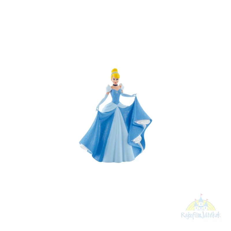 Hamupipőke Disney hercegnő csillogós ruhában gumírozott műanyag figura 11 cm