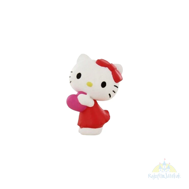 Hello Kitty figura 6 cm - szívecskével
