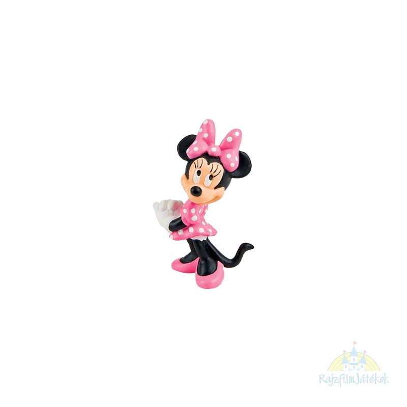 Minnie egér rózsaszín gumírozott műanyag figura 7 cm