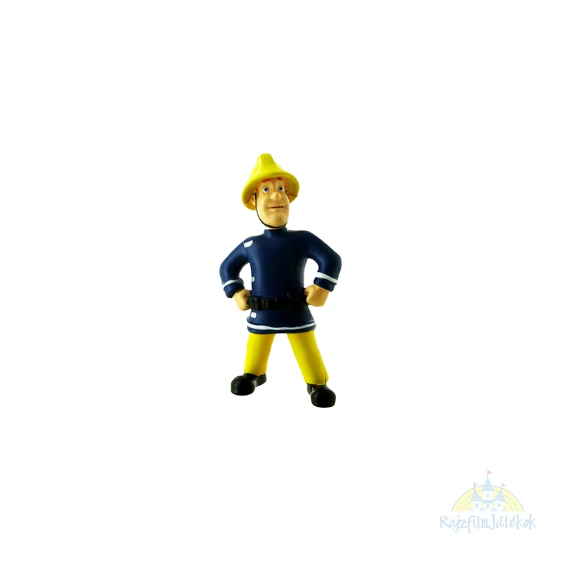 Sam a tűzoltó Sam sisakban kis gumírozott műanyag figura 8 cm