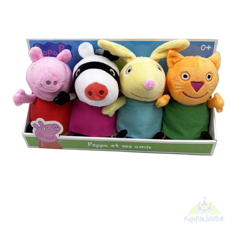 Peppa és barátai 4 db plüssfigura 17 cm