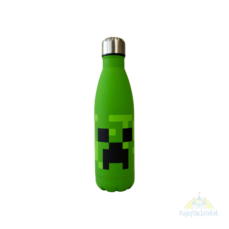 Minecraft rozsdamentes fém kulacs - Creeper inox kulacs