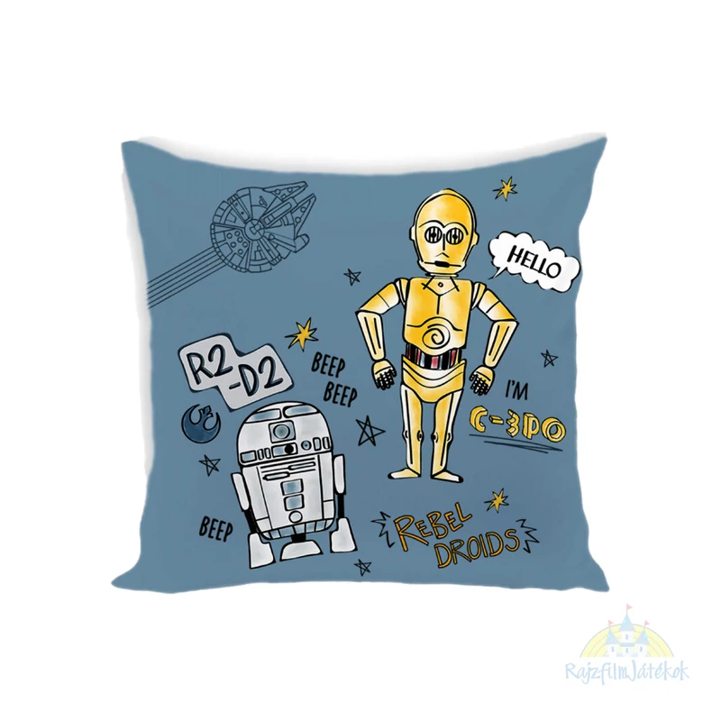 Star Wars R2D2 és C-3PO pamut párnahuzat