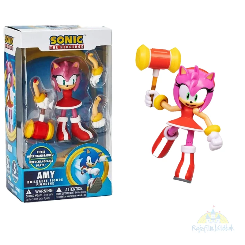 Sonic Amy Rose figura 9 cm - kiegészítőkkel