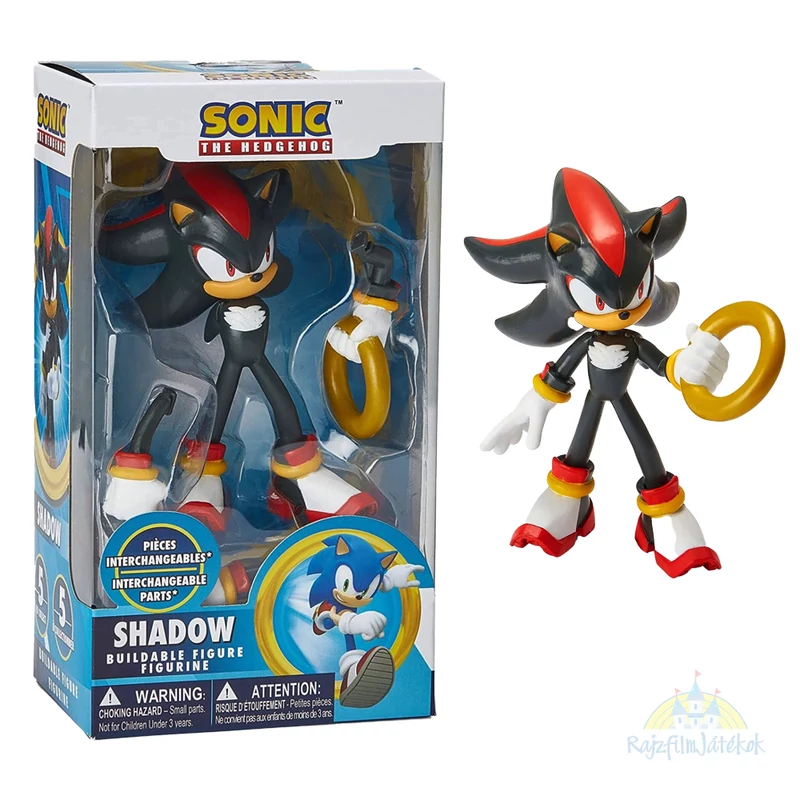 Sonic Shadow figura 9 cm - kiegészítőkkel