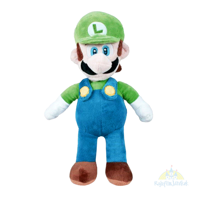 Szuper Márió Luigi  plüssfigura 30 cm - Luigi plüss