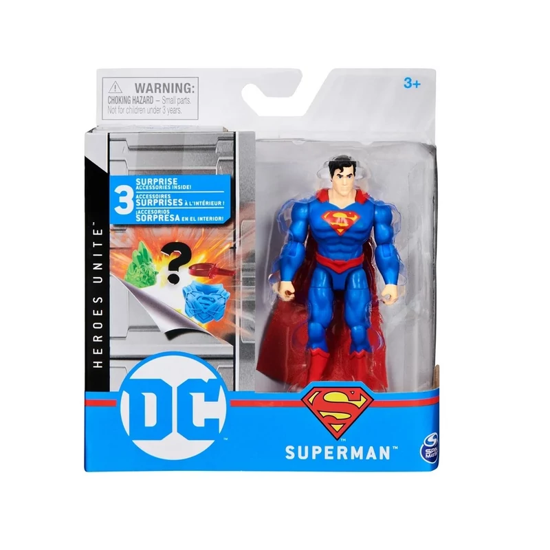 Superman figura 10 cm kiegészítőkkel és palásttal 