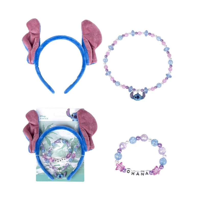 Stitch hajpánt ékszerekkel - egyedi kiadás Stitch cuki füleivel