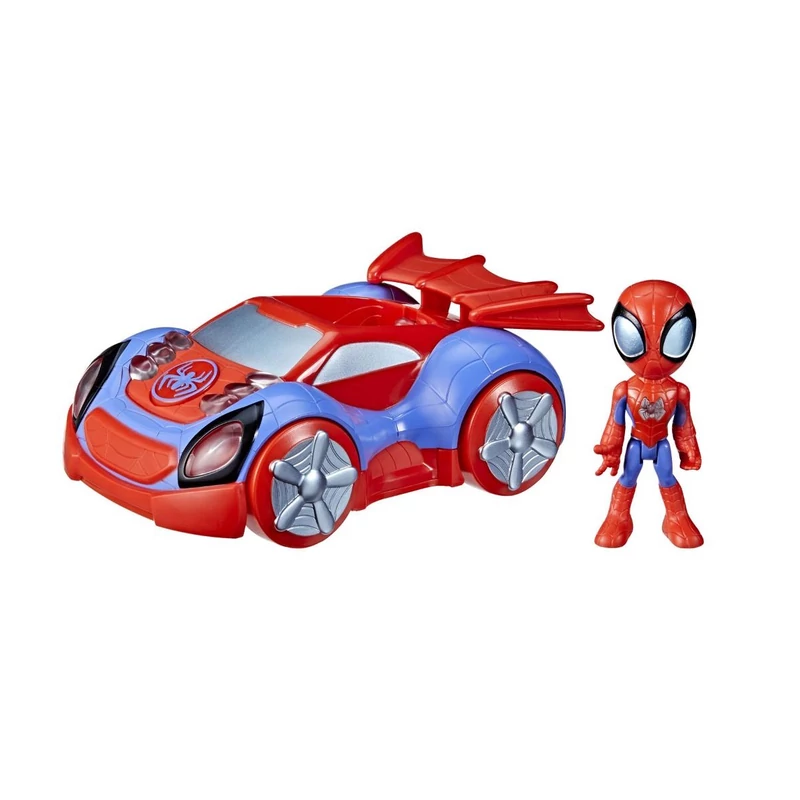 Pókember autóval figura szett - Spidey - hanggal és világítással