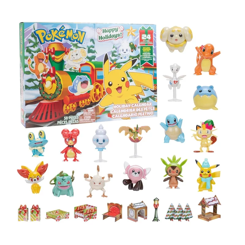 Pokémon adventi kalendárium - 16 db Pokémon figurával és kiegészítőkkel