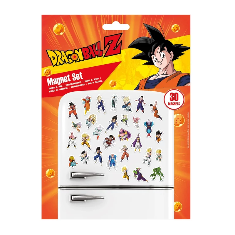 Dragon Ball hűtőmágnes szett - 30 db főszereplő