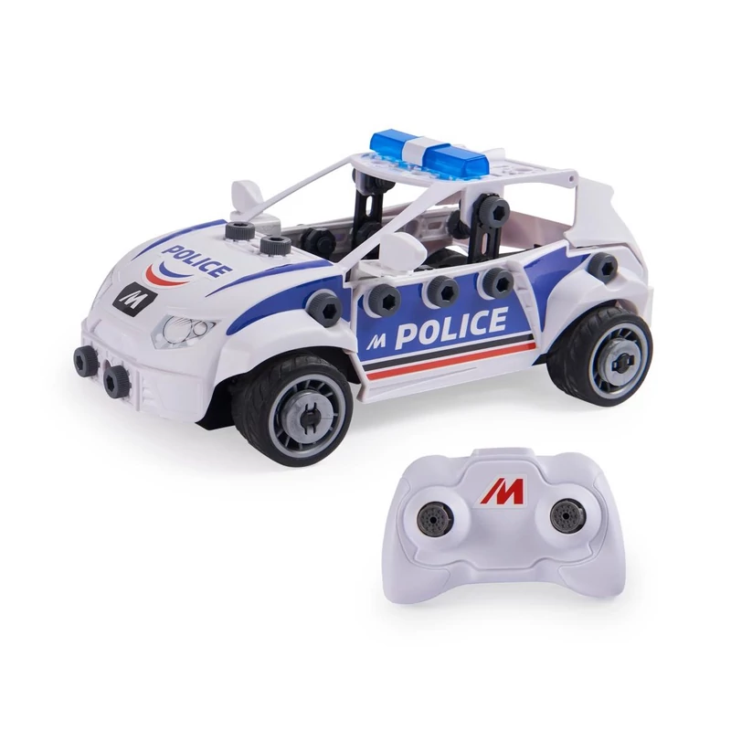Távirányítós rendőrautó 30 cm - rakd össze te magad! - Meccano Junior