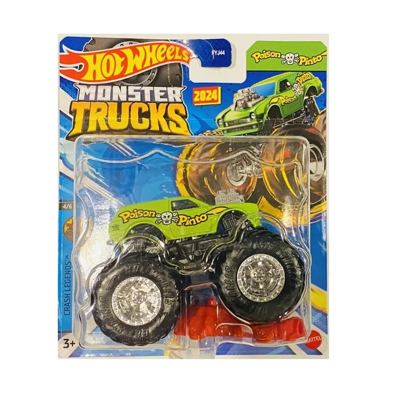 Monster Trucks jármű 10 cm fémből - Poison Pinto - Hot Wheels
