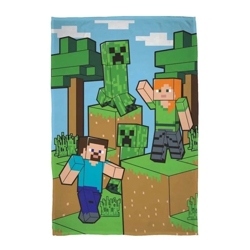 Minecraft Steve és Alex pléd