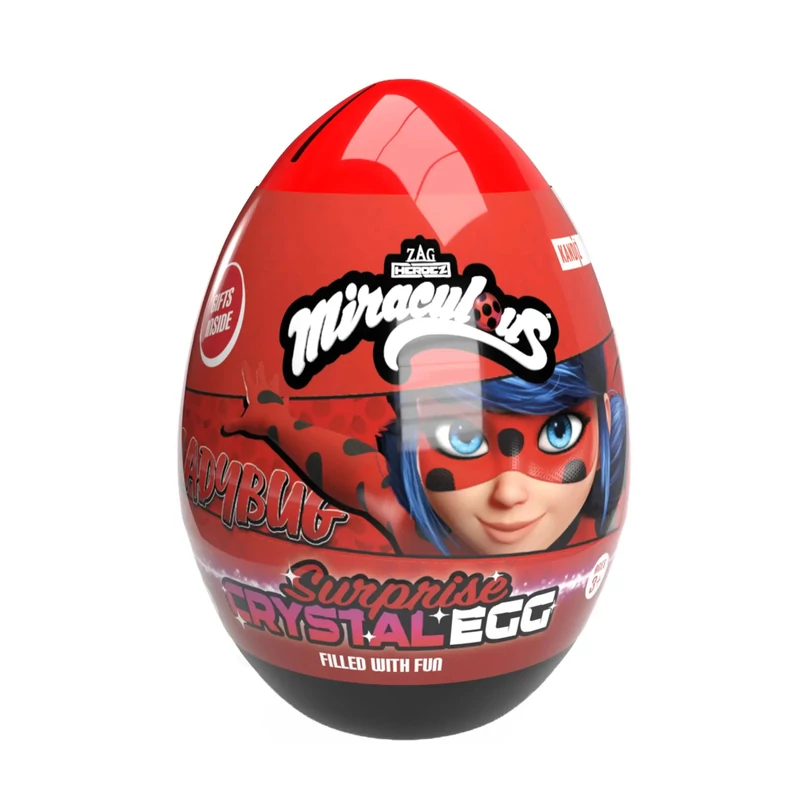 Miraculous meglepetéstojás rágógumival és meglepetéssel - többféle - 1 db