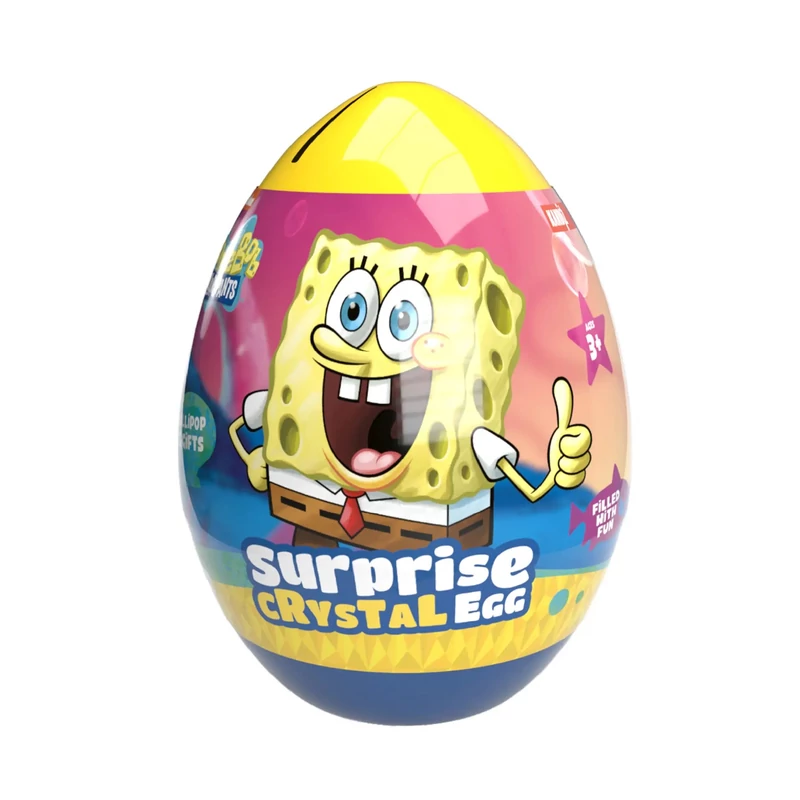 SpongyaBob meglepetéstojás rágógumival és meglepetéssel - többféle - 1 db