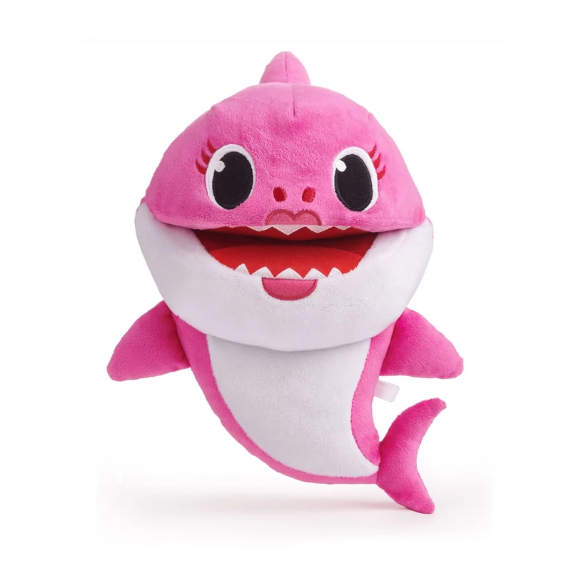 Baby Shark plüssfigura 27 cm - rózsaszín