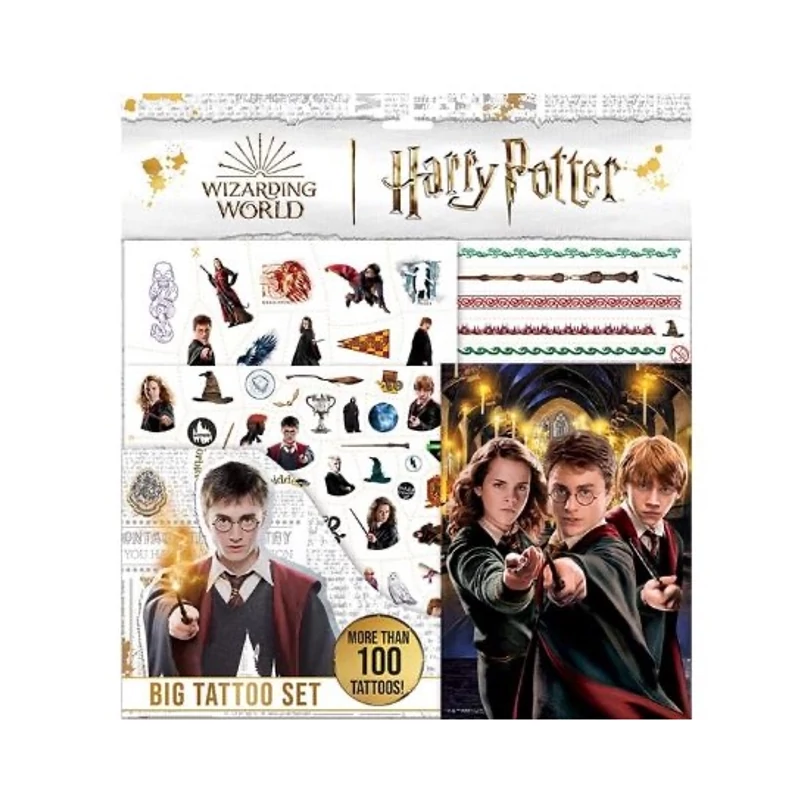 Harry Potter tetoválás szett kifestőfüzettel - 100+ tetkó egyben! 